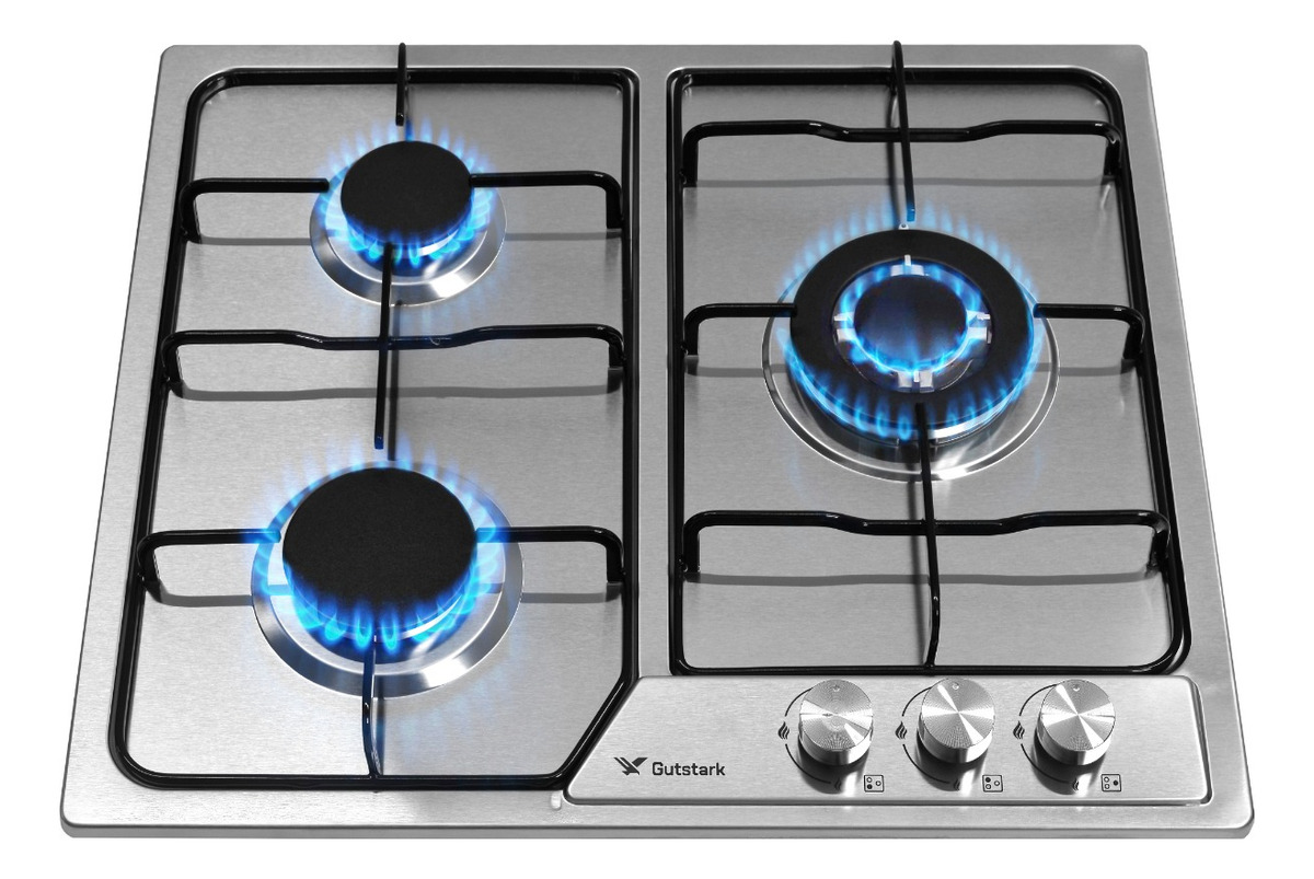 Parrilla 3 Quemadores Acero Inoxidable Templado