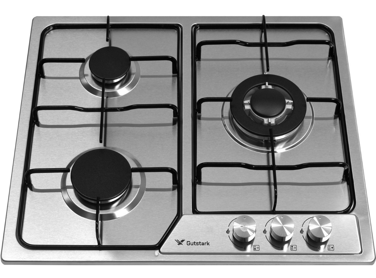 Parrilla 3 Quemadores Acero Inoxidable Templado