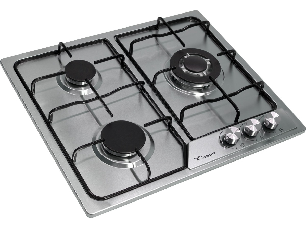 Parrilla 3 Quemadores Acero Inoxidable Templado