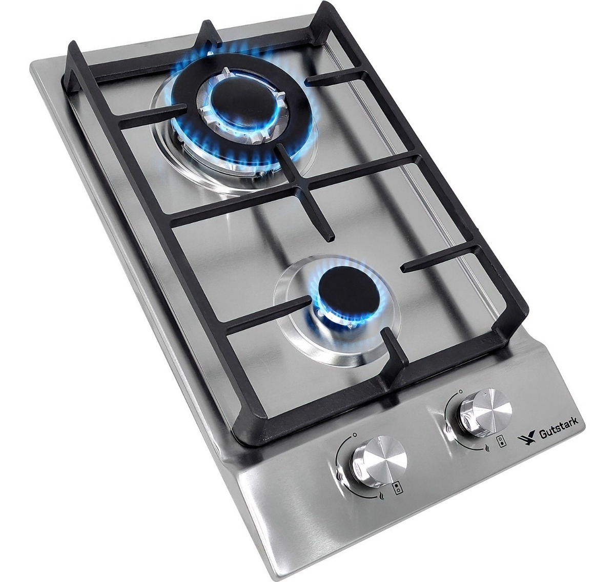 Parrilla De Gas Empotrable 2 Quemadores Acero Inoxidable