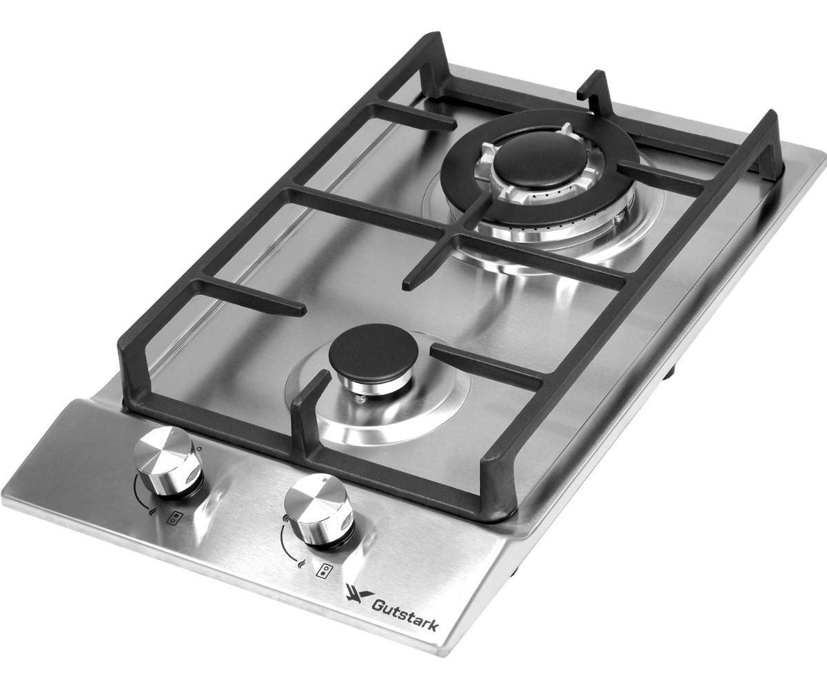 Parrilla De Gas Empotrable 2 Quemadores Acero Inoxidable