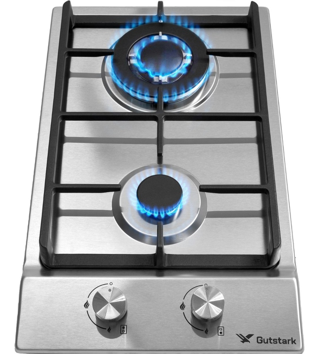 Parrilla De Gas Empotrable 2 Quemadores Acero Inoxidable