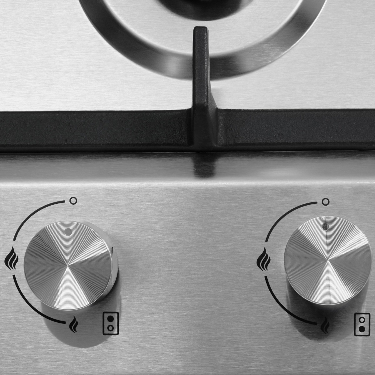 Parrilla De Gas Empotrable 2 Quemadores Acero Inoxidable