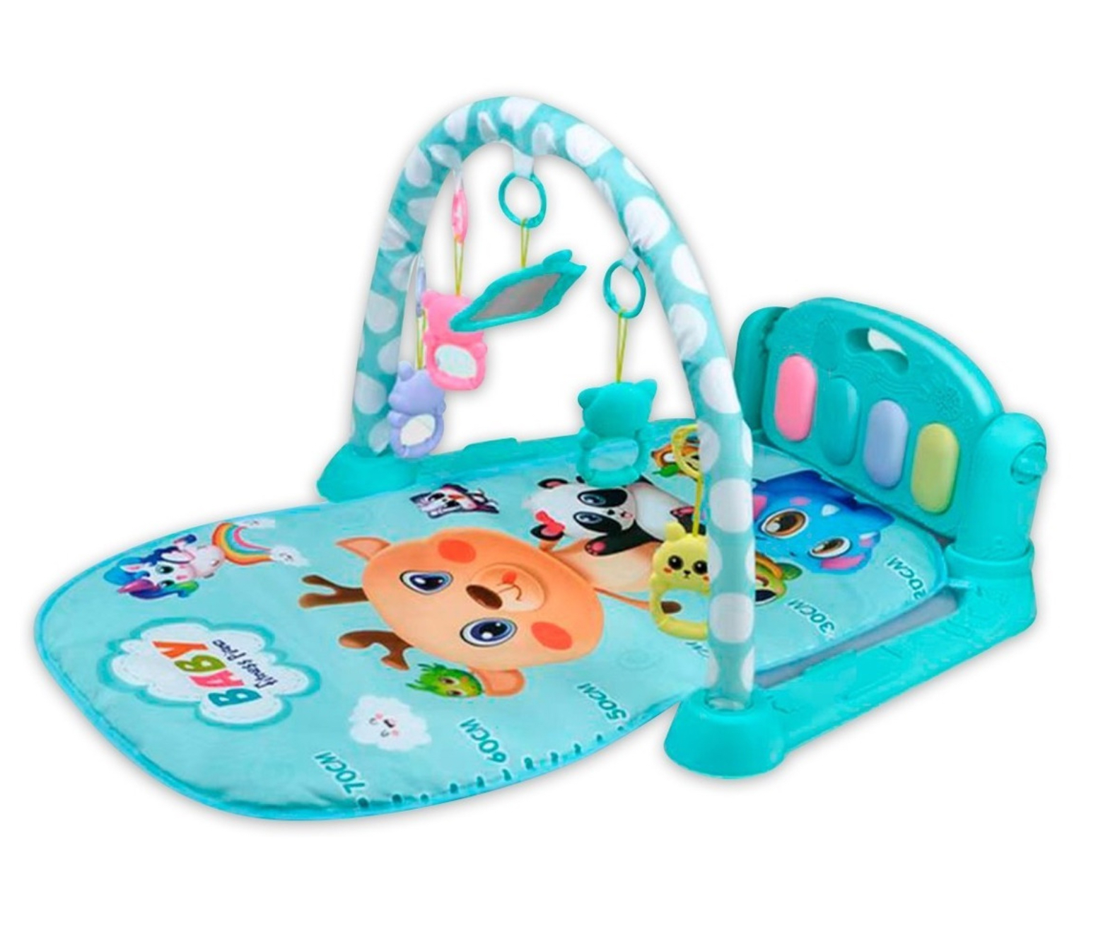 Gimnasio Piano Musical Tapete De Juegos Para Bebés Pataditas Azul Reno