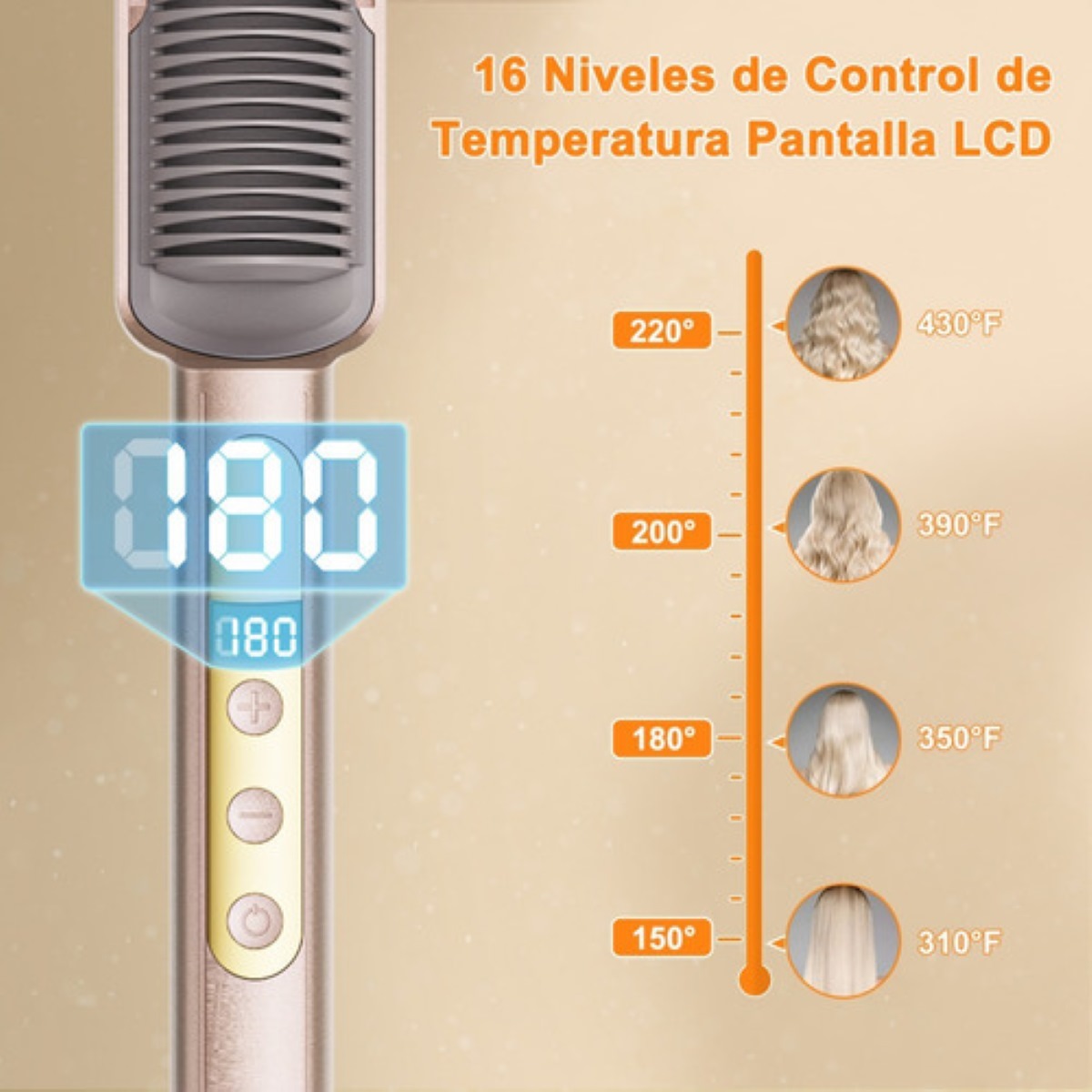 Cepillo Alaciador/rizos Electrico De Aire Caliente 110-220v
