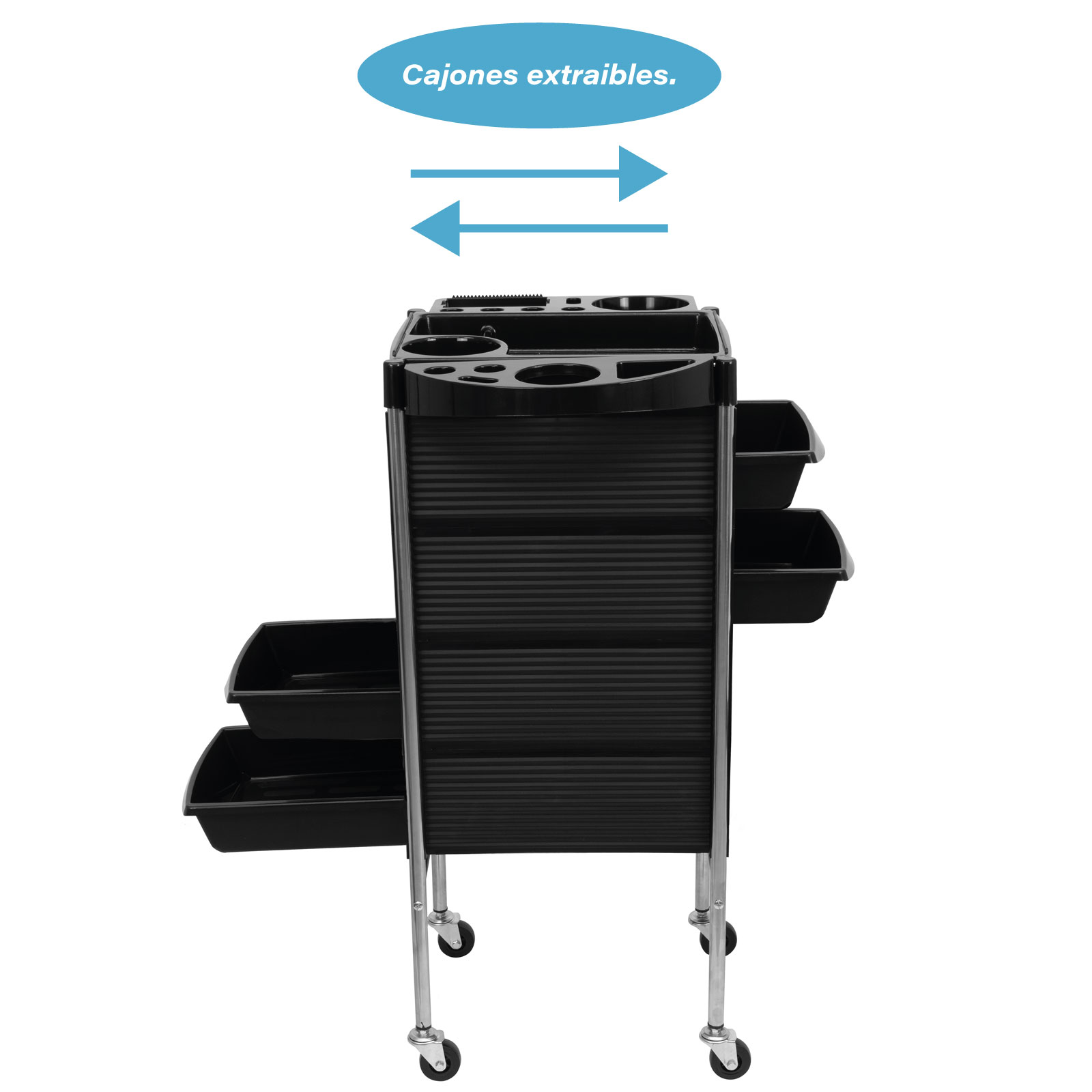 Mesa Auxiliar Estetica Barberia Salon de Belleza 5 Niveles