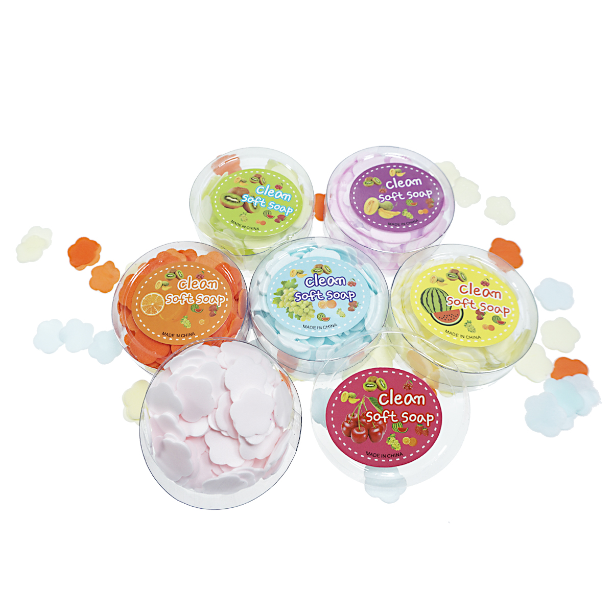 Láminas De Jabón Para Manos Papel Jabon Portátil 6pzs Mixto