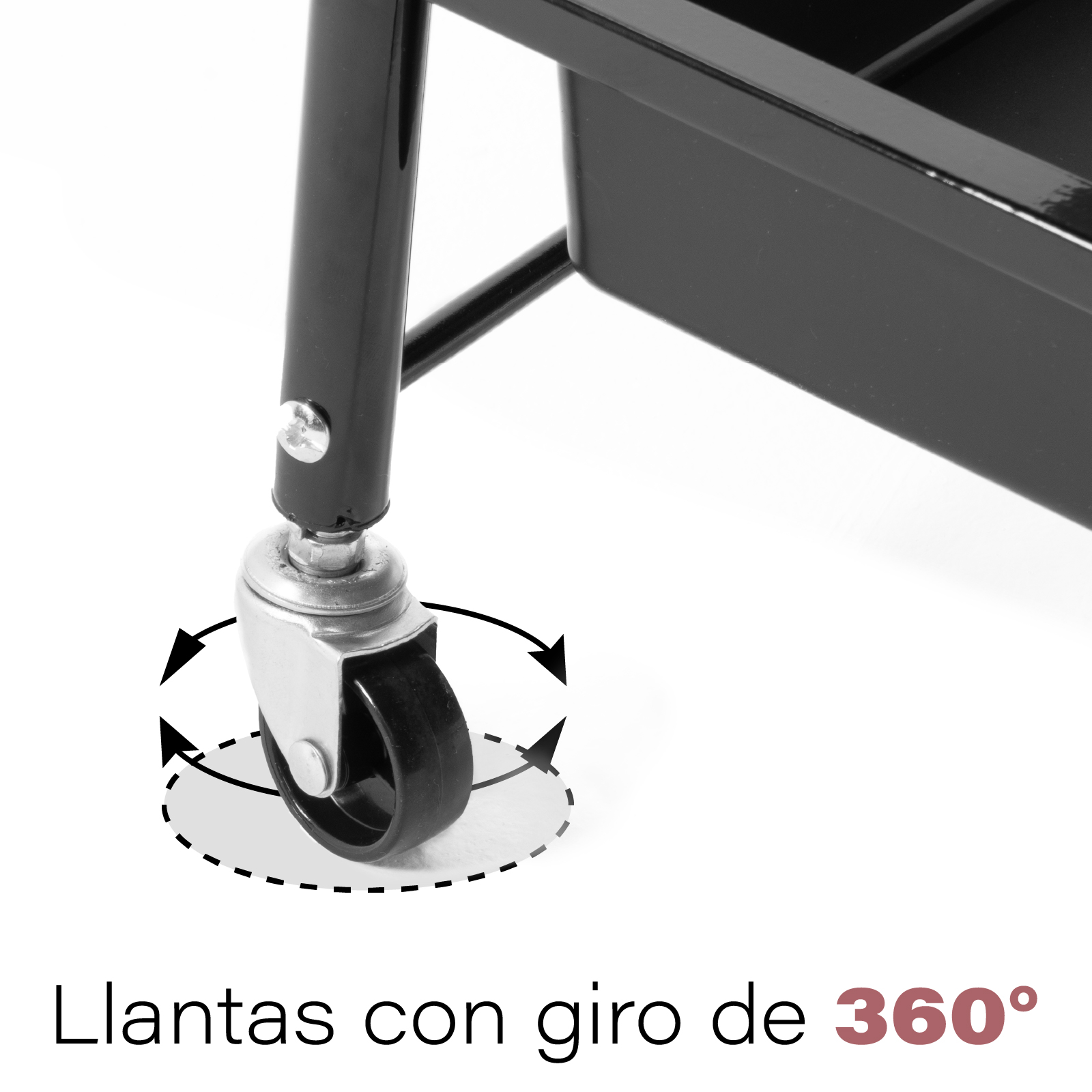 Carrito Auxiliar con Ruedas para Estética y Peluquería