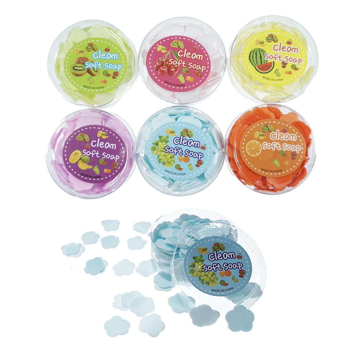 Láminas De Jabón Para Manos Papel Jabon Portátil 6pzs Mixto