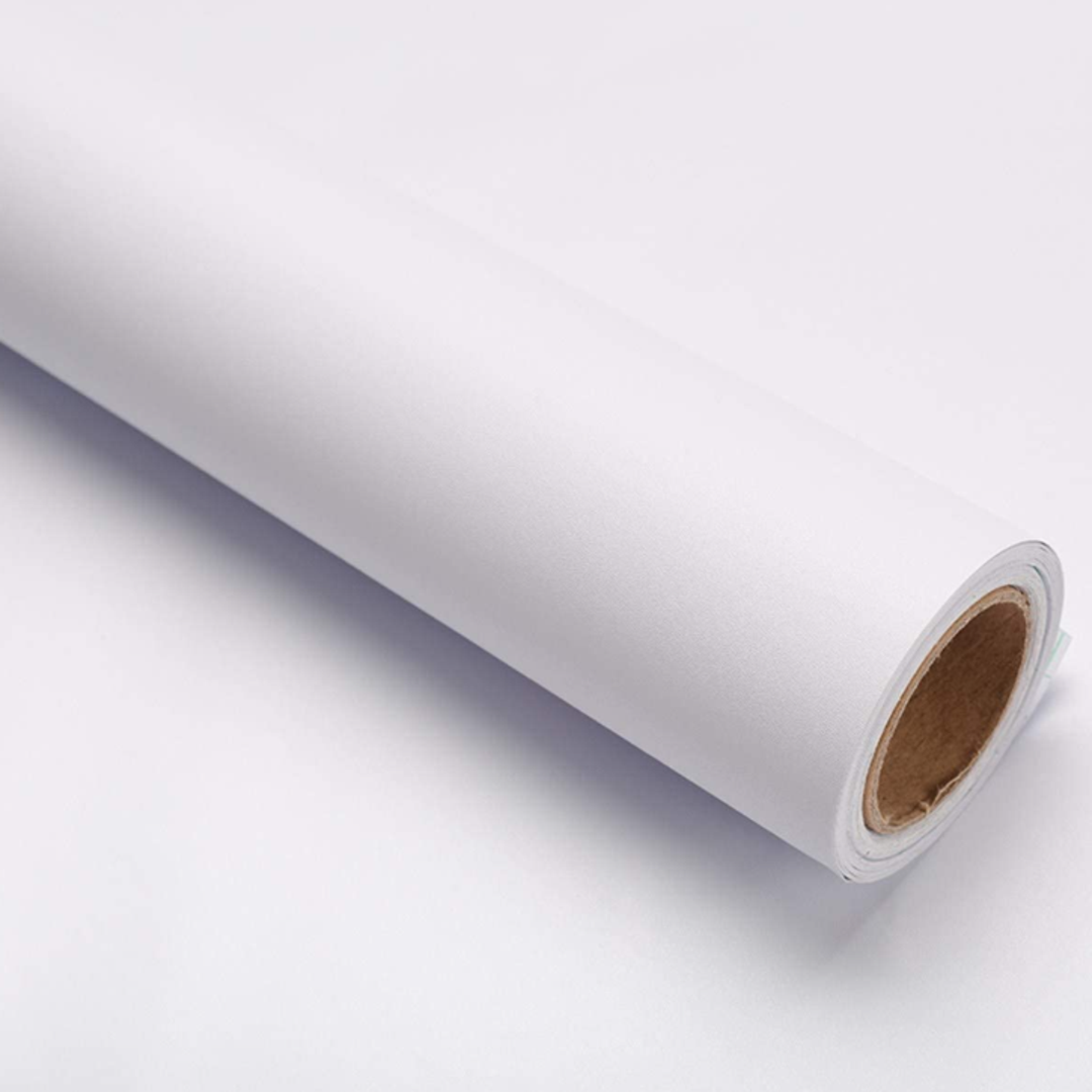 Papel Tapiz Vinilico Autoadhesivo Liso Blanco