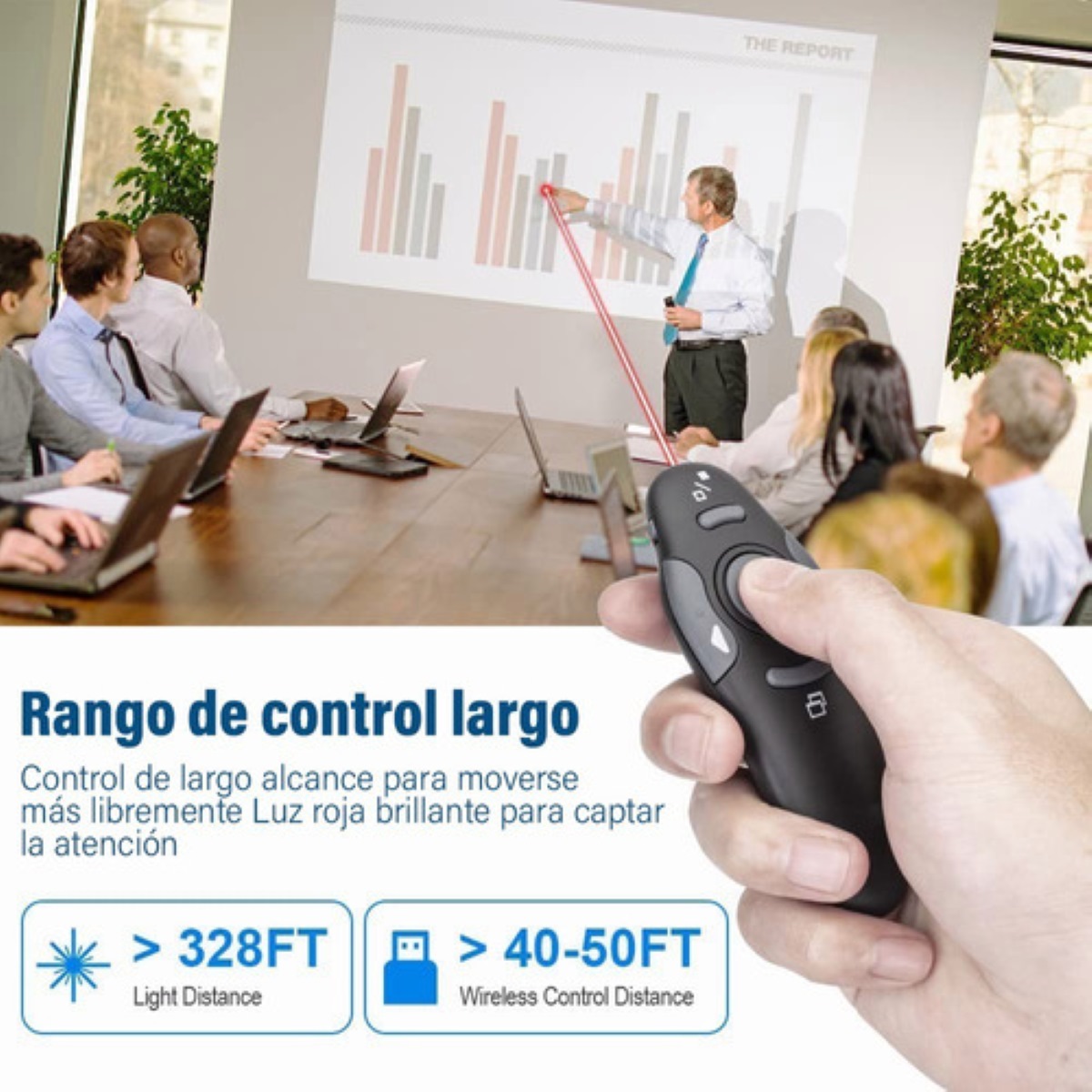 Apuntador Presentador Láser Inalámbrico Usb Ppt 2.4ghz