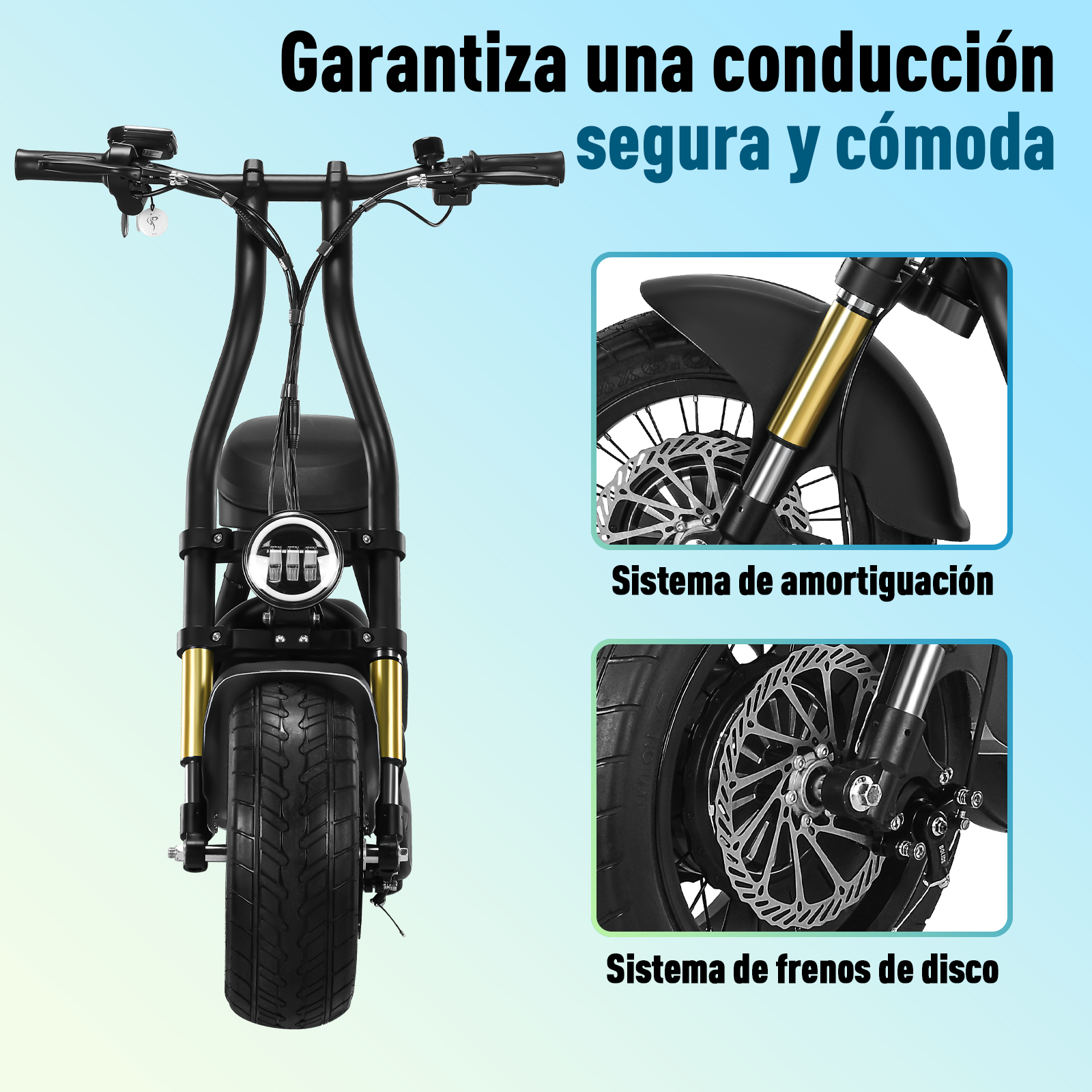 Scooter Eléctrico Honey Whale H10 Negro