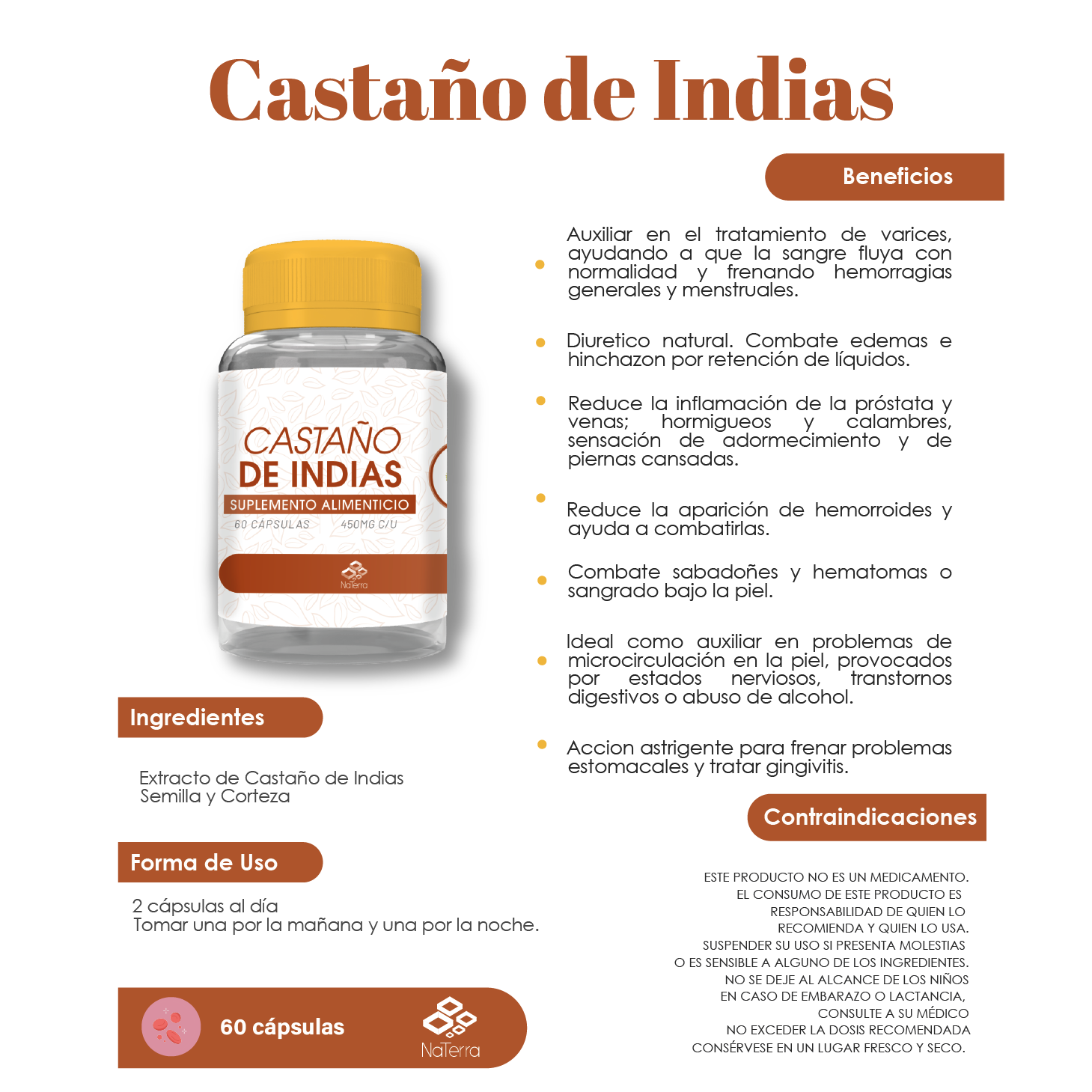 Castaño de Indias NaTerra 60 Capsulas