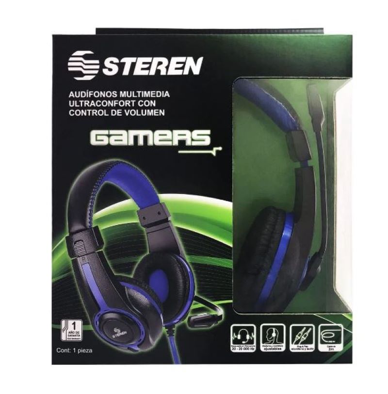 Audífonos Multimedia Steren AUD-517 Micrófono y Diadema Ajustable