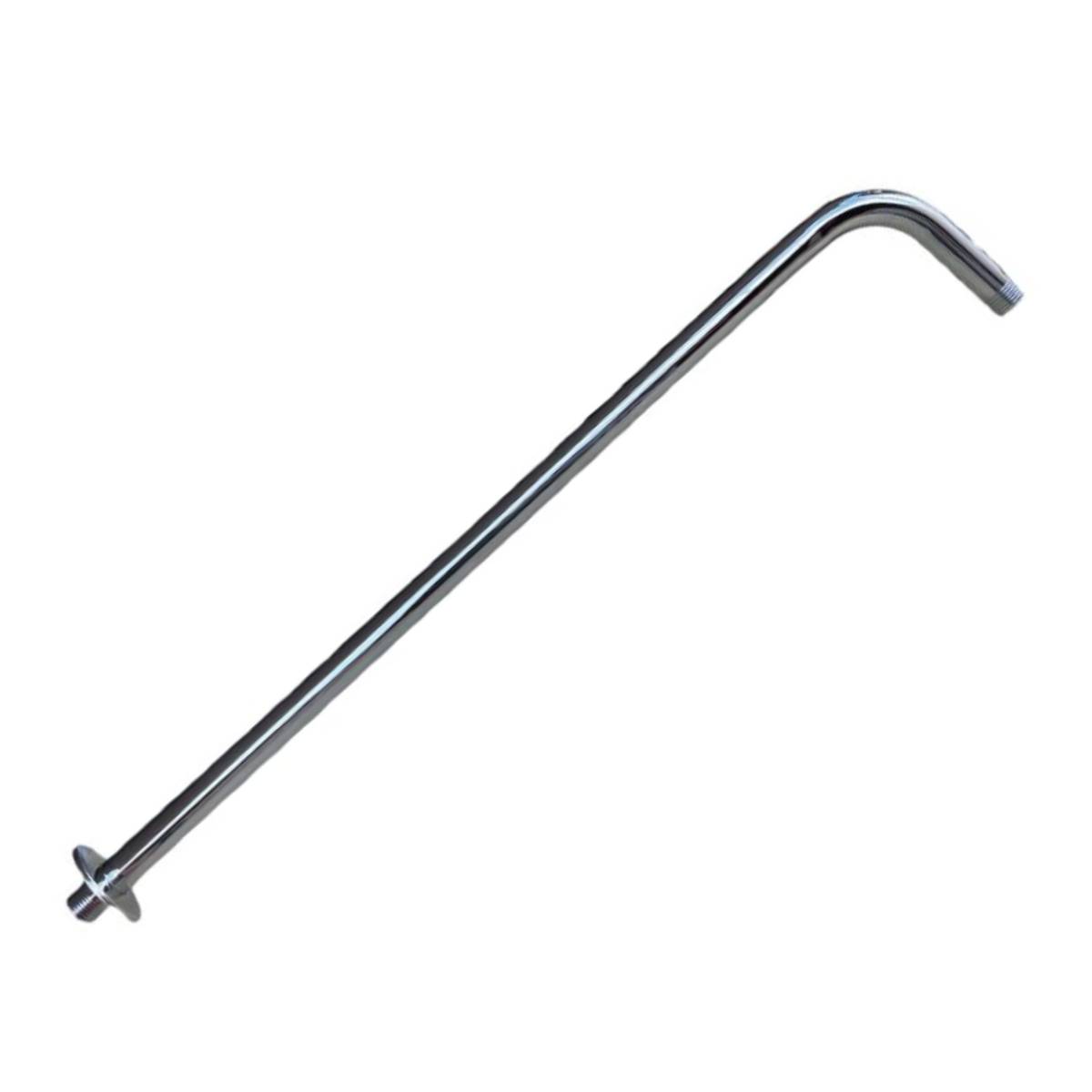 Brazo Para Regadera Cromado De 70 Cm Acero Inox Con Chapeton
