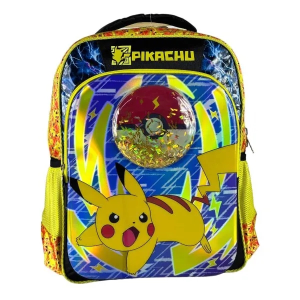 Mochila Escolar Grande Primaria Ruz Pokemon Pikachu 163470 Ball