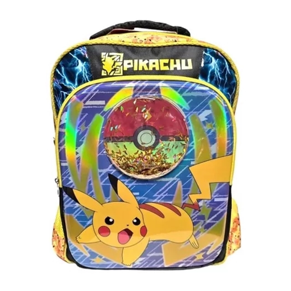 Mochila Escolar Grande Primaria Ruz Pokemon Pikachu 163470 Ball