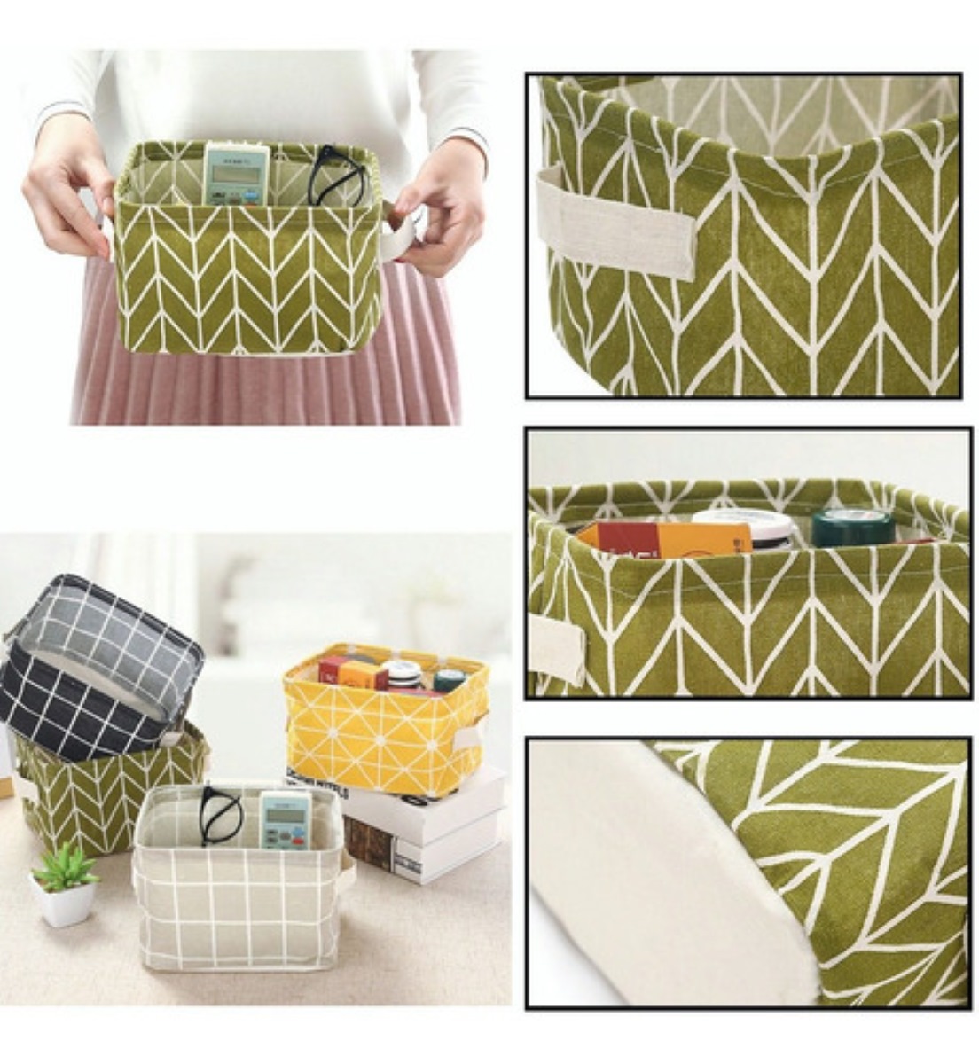 juego De Cajas De Almacenamiento Tela 