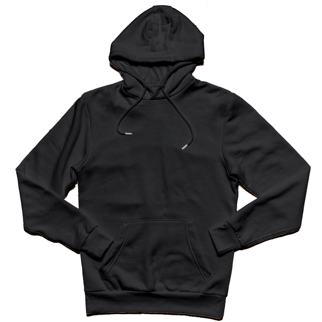 Sudadera Hoodie Negra Mediana Con Capucha y Cangurera