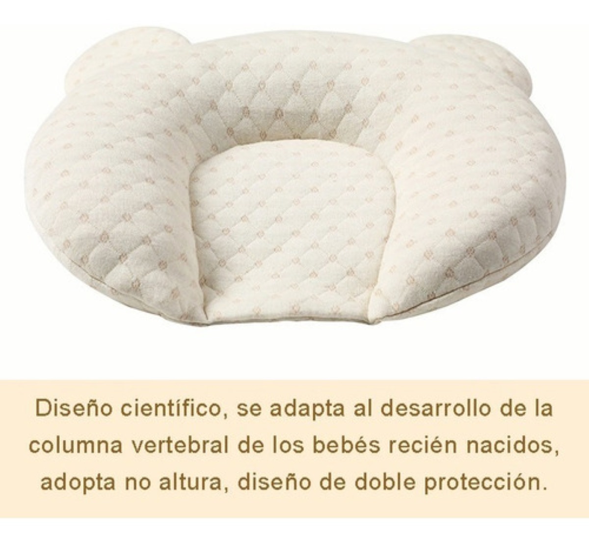 Almohadas Para Bebé Almohada De Peluche Cabeza Plana Latex Blanca