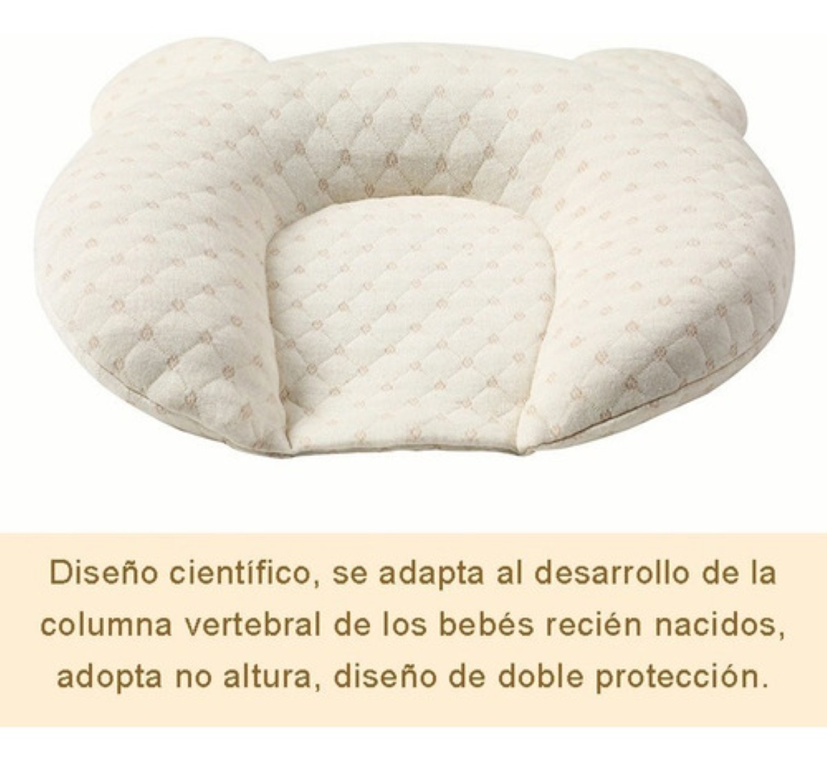 Almohada de Alimentación y Descanso Para Bebé Generica color Blanco de  Látex Natural Prevenir Cabeza Plana