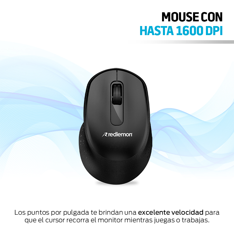 Teclado y Mouse Inalambricos con Receptor USB Redlemon