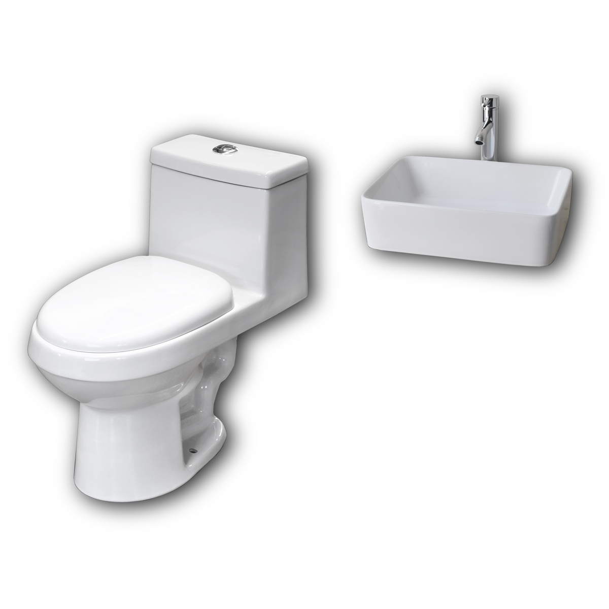 Esatto® Paquete Sanitario Y Lavabo Llave Gratis Wc-002 Borde