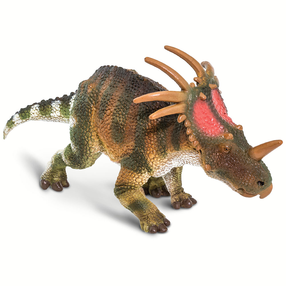 Figura De Plastico Styracosaurus |NEW Safari Ltd Escala De Dinosaurio Para Niños.