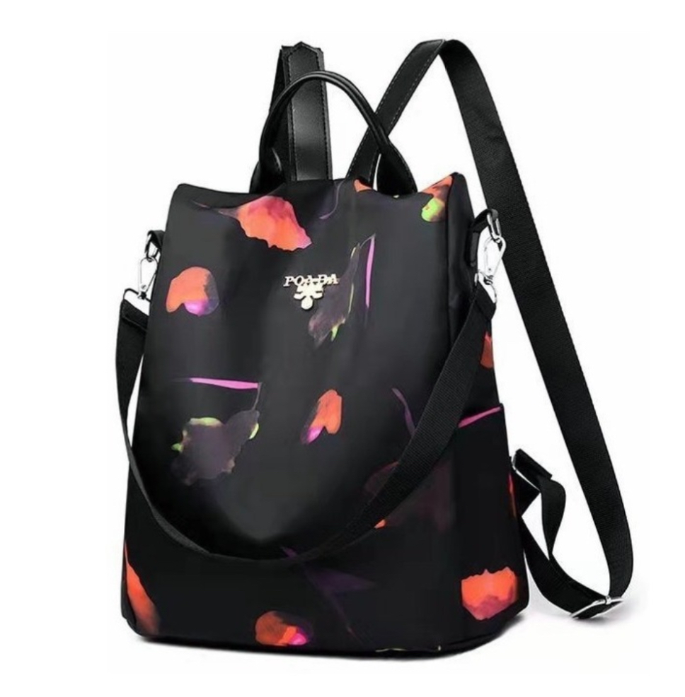 Mochila FUNBU Mujer Moda Oxford Impermeable Antirrobo Para Mujer Negra Mariposas