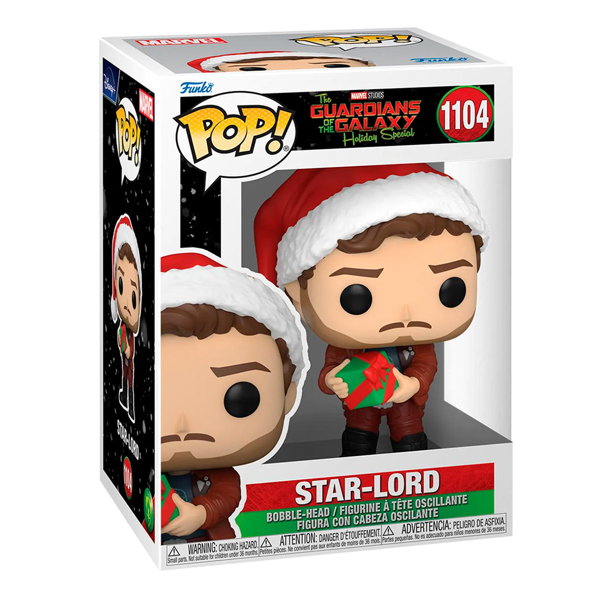 Funko Pop Star Lord Con Regalo #1104 Guardianes De La Galaxia Navidad Original
