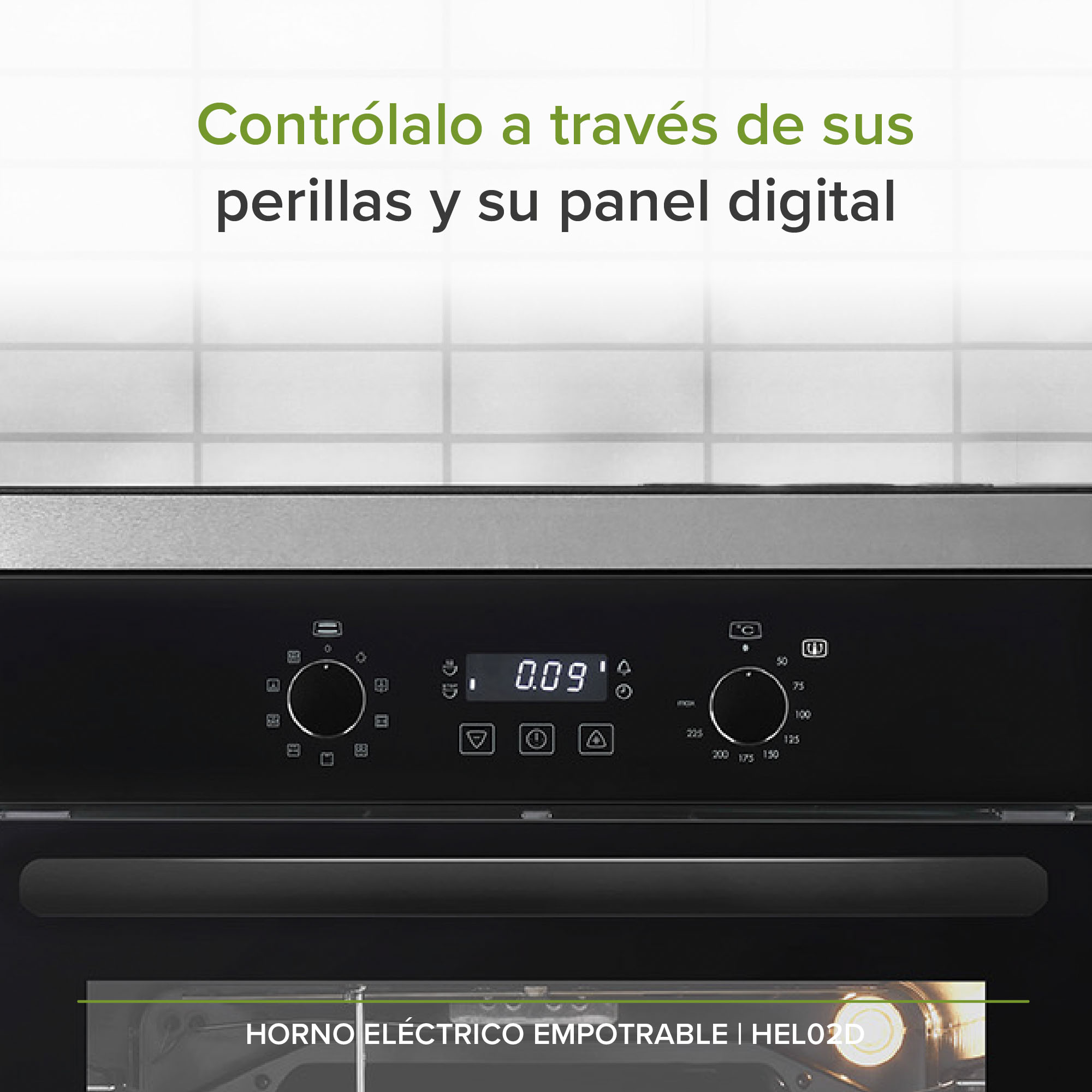 Horno Eléctrico 67 L Empotrable Panel Digital Avera HEL02D