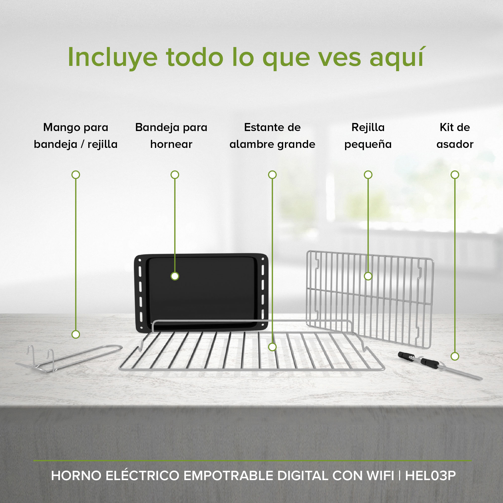 Horno Eléctrico 67 L Empotrable Digital WiFi Avera HEL03P