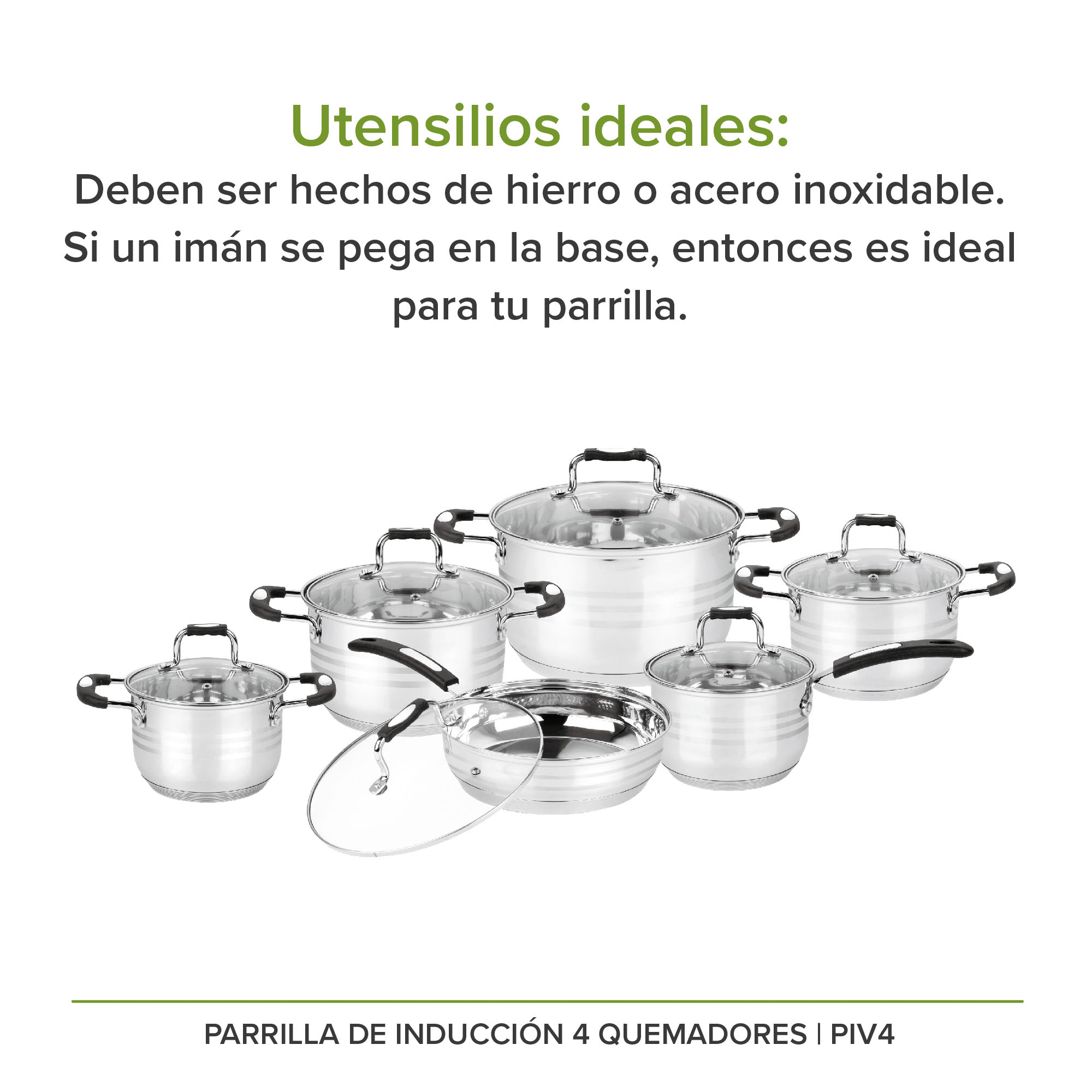 Parrilla Inducción 4 Zonas 60 CM 220v Vidrio Templado Avera PIV4