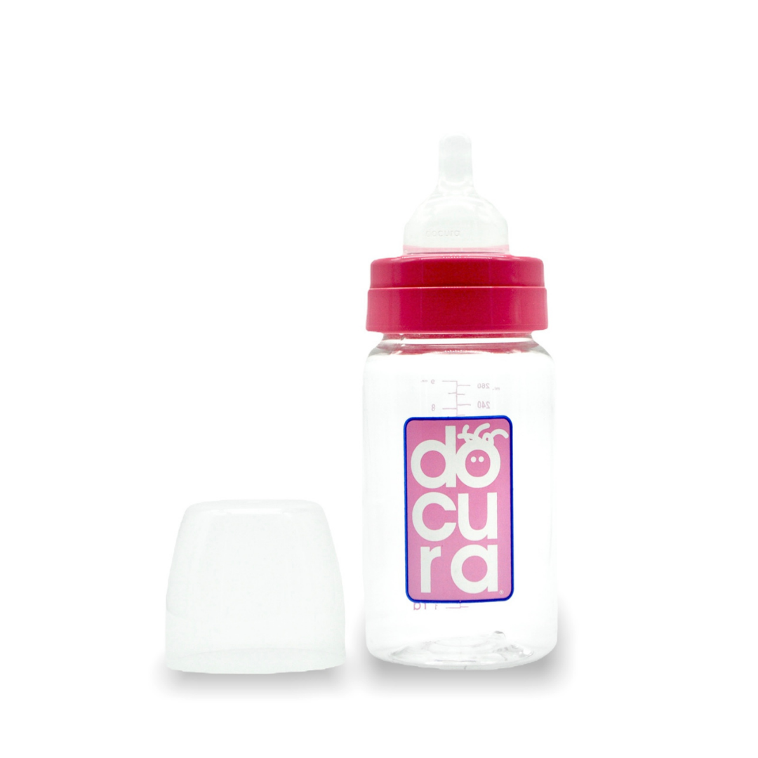 DOCURA  Set 3 Biberones Para Bebé De Boca Ancha Biberón De 5 oz 150ml Para 0 3 Meses Silicón Líquido Mamilas Anti cólicos  Antirreflujo  Libre de BPA Colores Amarillo Rosa Azul y Naranja