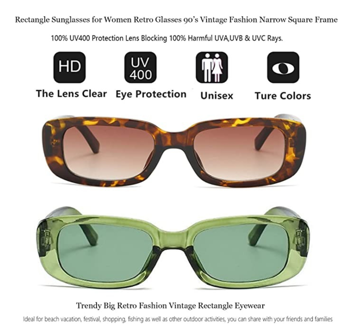 10 Piezas Lentes De Sol Para Mujer Hombre Dama Gafas Vintage