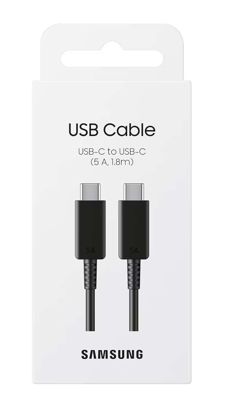 CABLE SAMSUNG TIPO C A TIPO C DE 1,8 M (5A), NEGRO