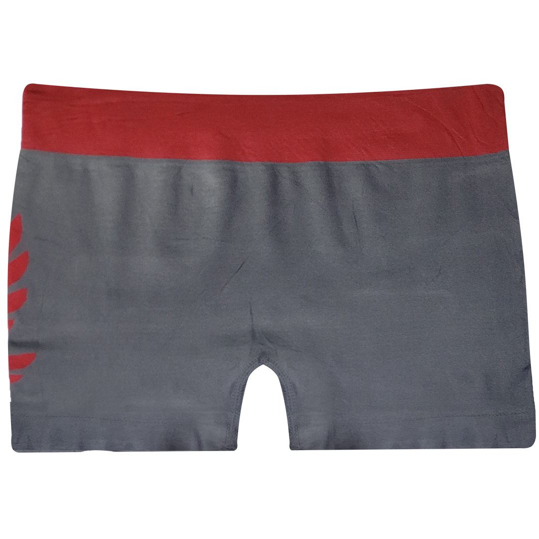 Boxer Gris - Rojo Mediano Para Hombre de Licra