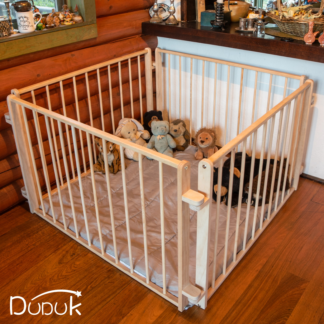 Corral De Madera Para Bebé - Barandales Modulares Duduk