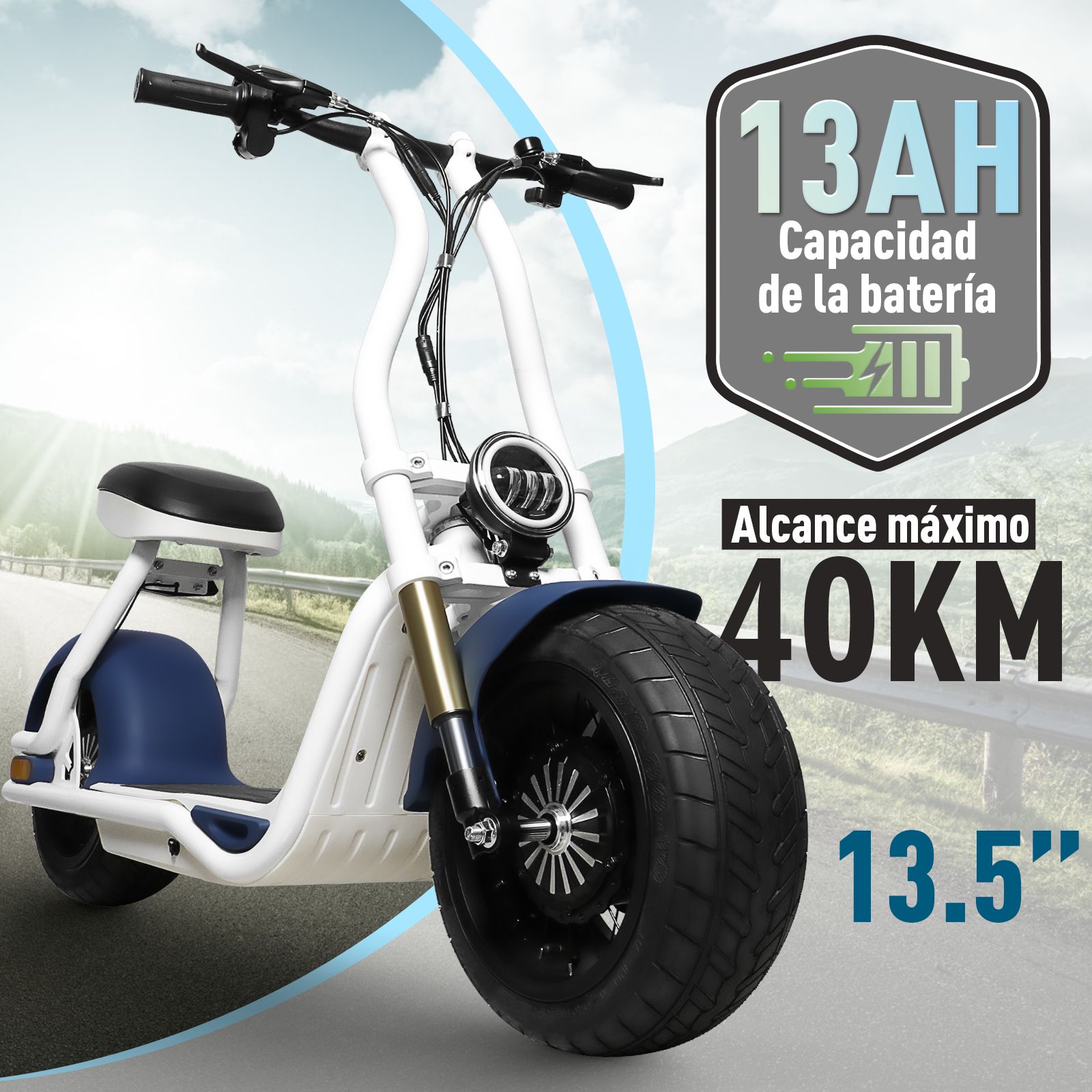 Scooter Eléctrico Honey Whale H10 Rojo