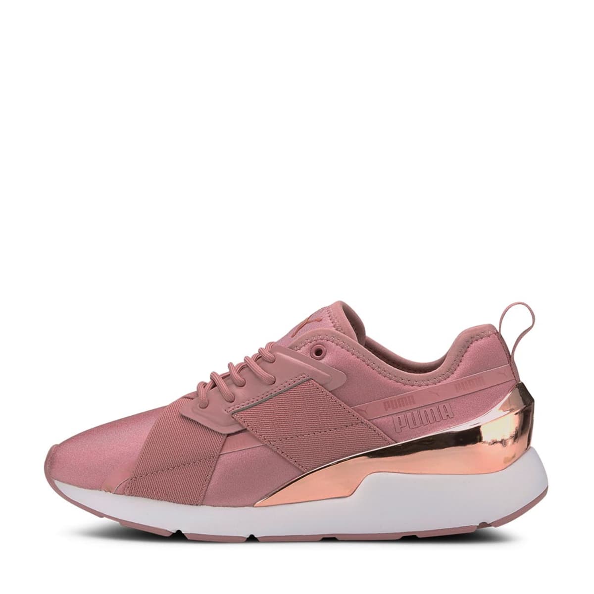 Tenis casual Muse X 2 Metallic Wns de Puma para mujer, color rosa, mod. 1057400
