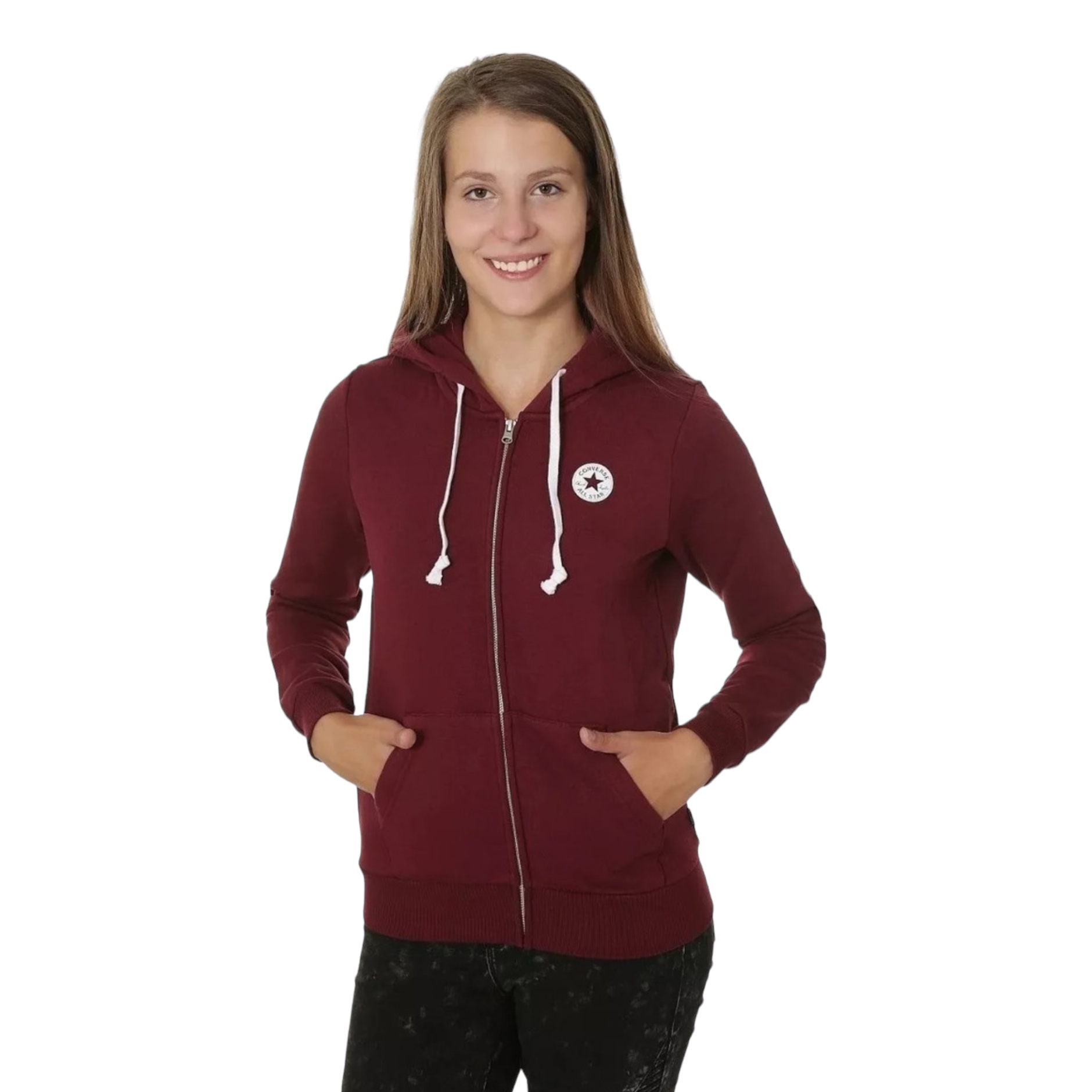 Chamarra Converse color tinto para dama