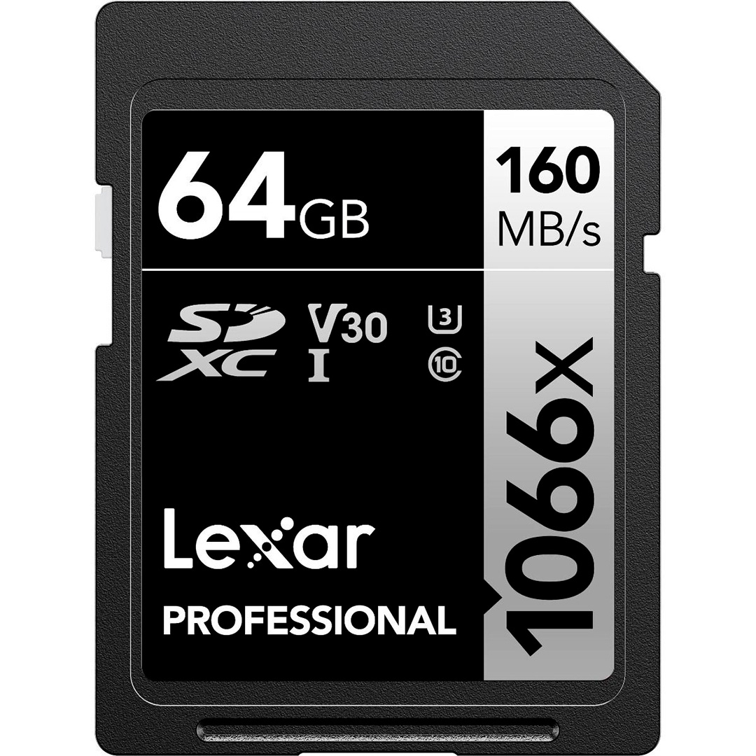 Tarjeta de Memoria 64gb SDXC 1066X Professional UHSI GL / Pro Lexar