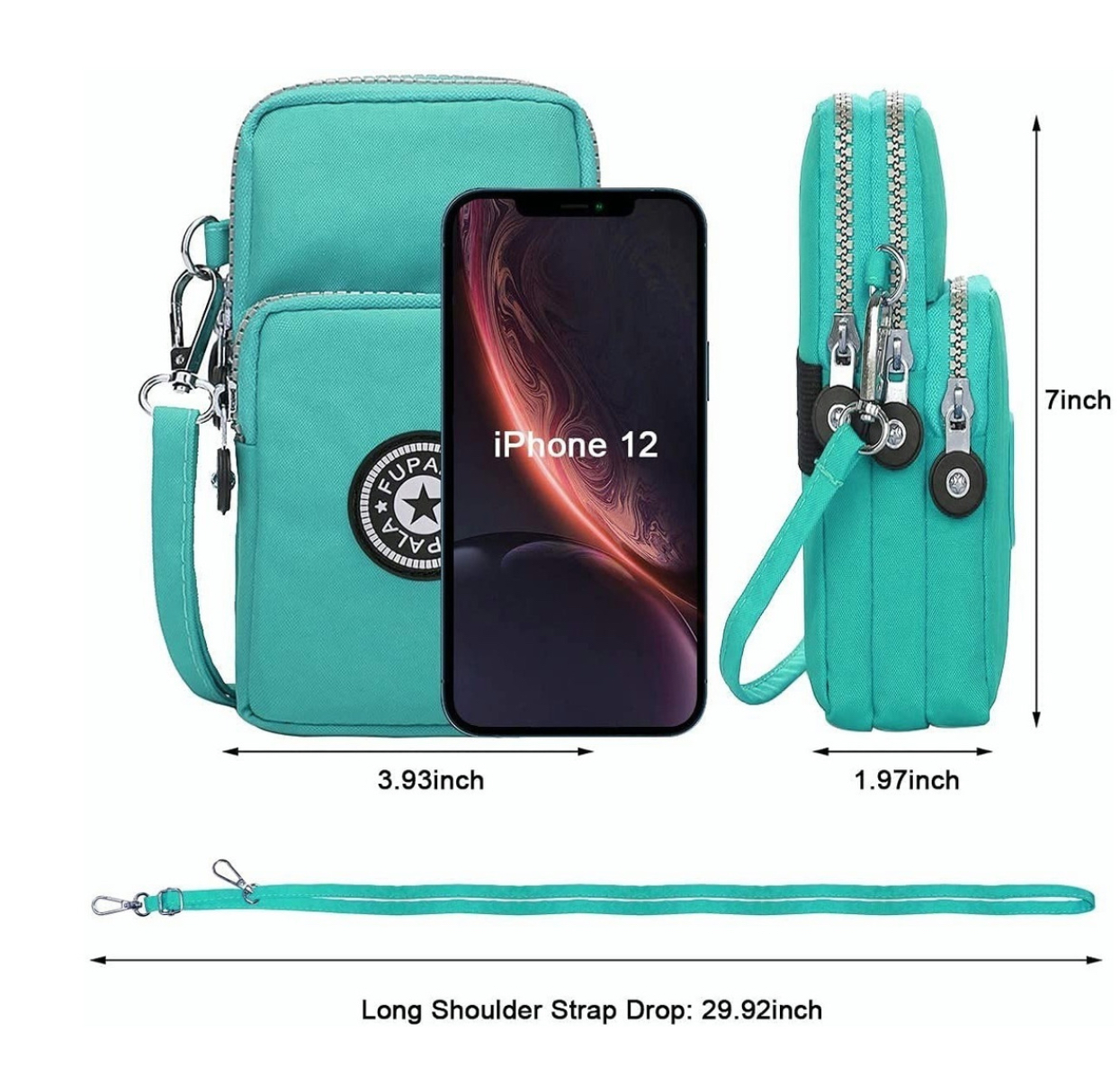 Bolsa De Hombro Deportiva Para Celular Para Mujer Verde