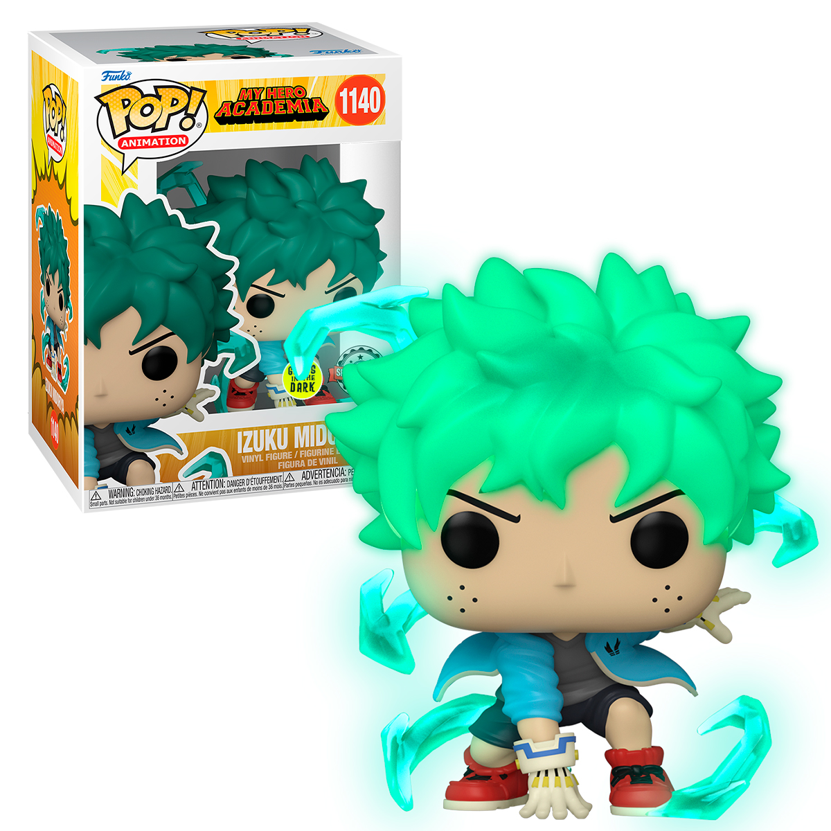 Funko Pop Izuku Midoriya Deku #1140 Glow My Hero Academia Anime Figura Original