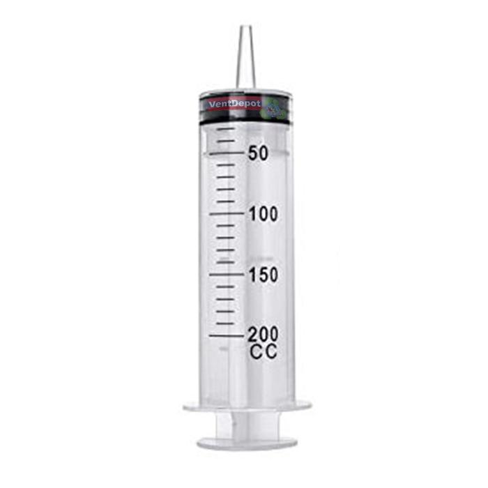 Jeringa Plástica Estéril MXSNR-007-3 20 Pzas 200 ml Plástico Transparente Jeringa de InyecciónInducción, SyrPro200