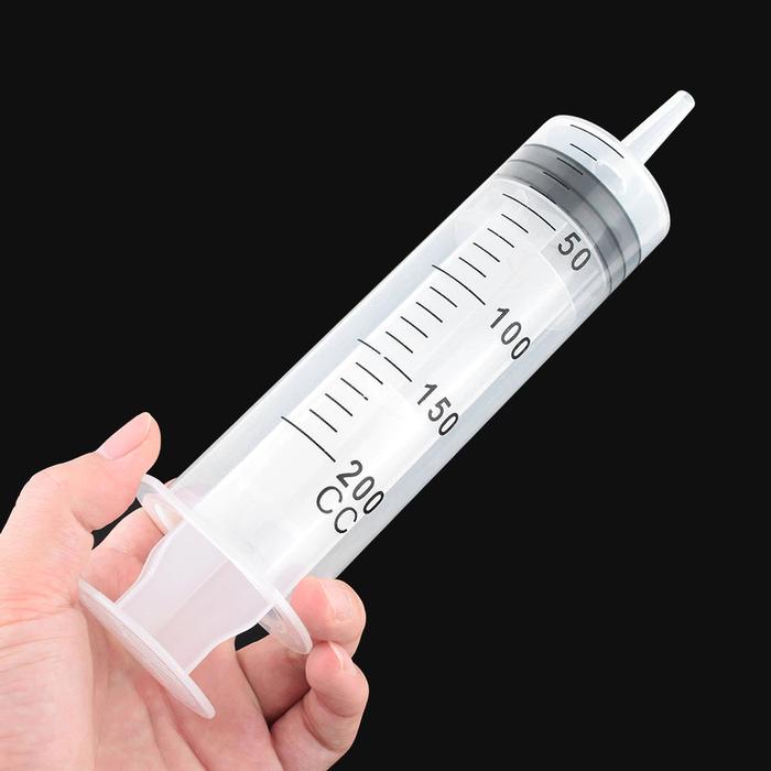Jeringa Plástica Estéril MXSNR-007-3 20 Pzas 200 ml Plástico Transparente Jeringa de InyecciónInducción, SyrPro200