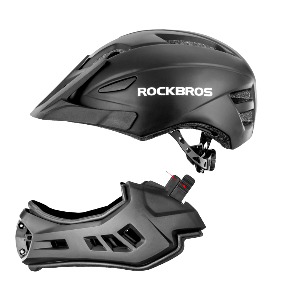 Casco Full Face Para Niños de 10 a 16 años Ciclismo MTB, Esquí, Rockbros