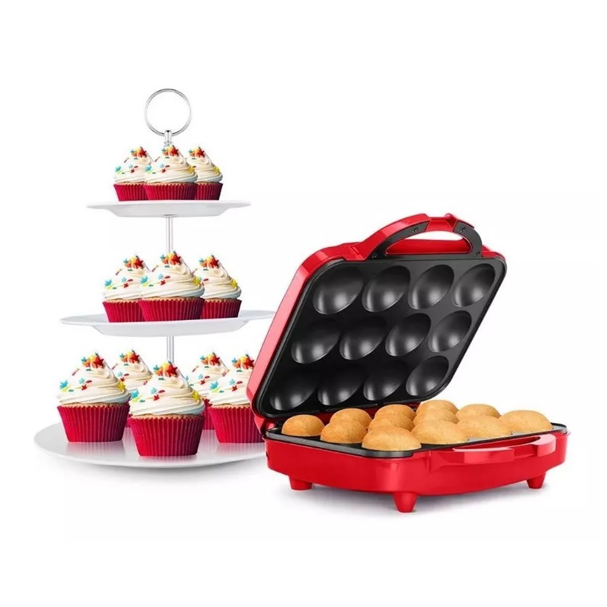 Máquina Para Cupcakes Holstein Hu 09006r 12 Piezas 1200w