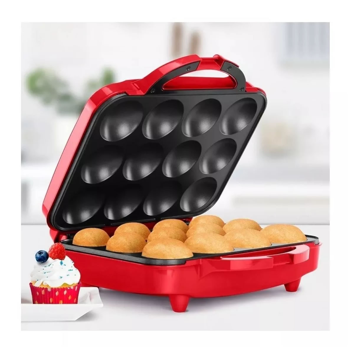 Máquina Para Cupcakes Holstein Hu 09006r 12 Piezas 1200w