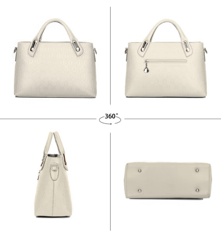 Conjunto de 4 piezas bolsa para mujer impermeable antirrobo 